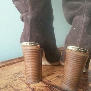 MICHAEL KORS Brown Suede Over-the-Knee Boots